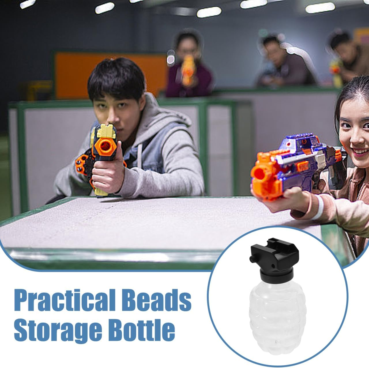 UPKOCH Waters Gels Bead Subpack Bottle 3 Sets Waters Bullets Bead Refill Bottle Ammobottle Plastic Funnel Pineapple Bottle Waters Gels Bead Accessories for Gelgun Outdoor Play image number 3