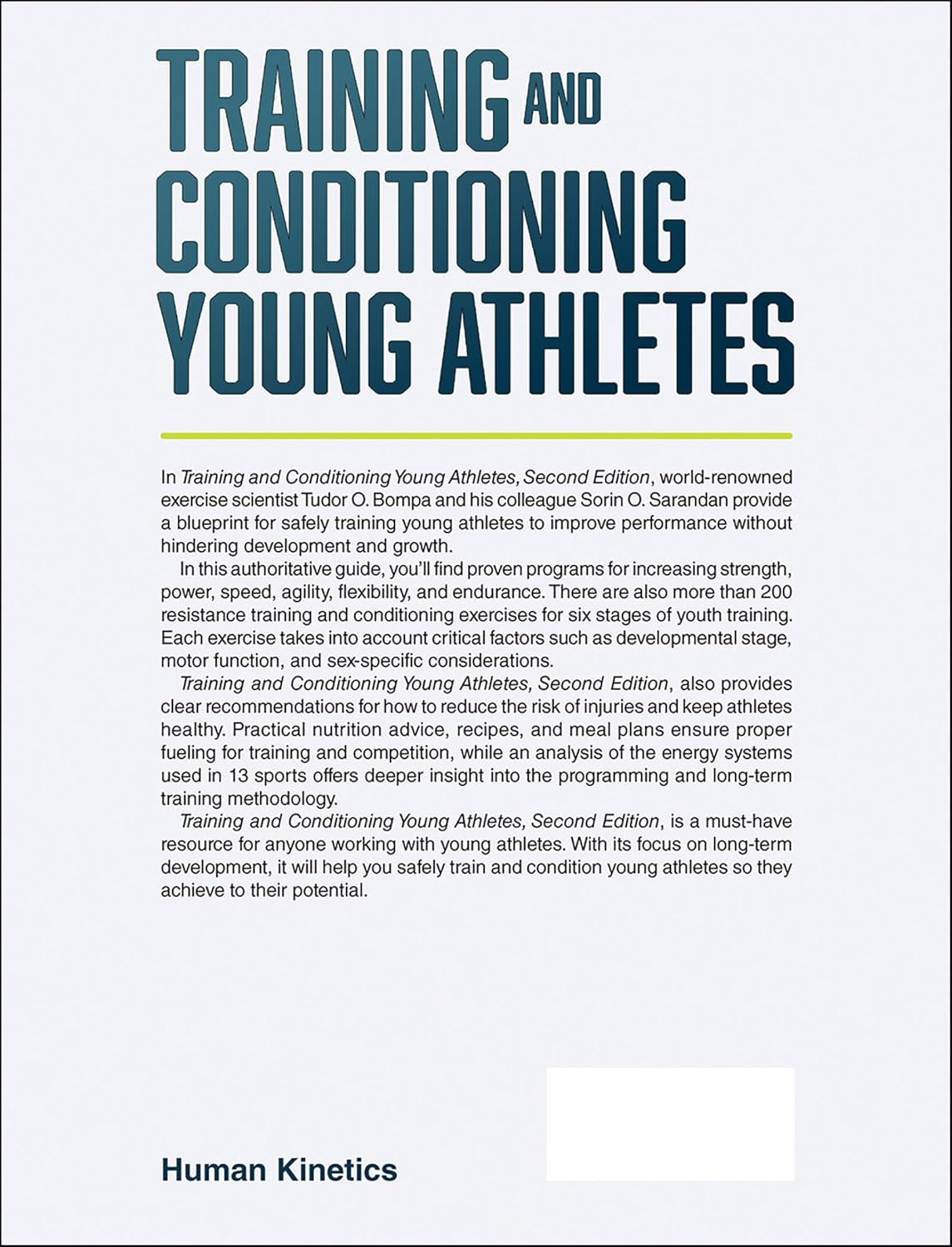 Training and Conditioning Young Athletes