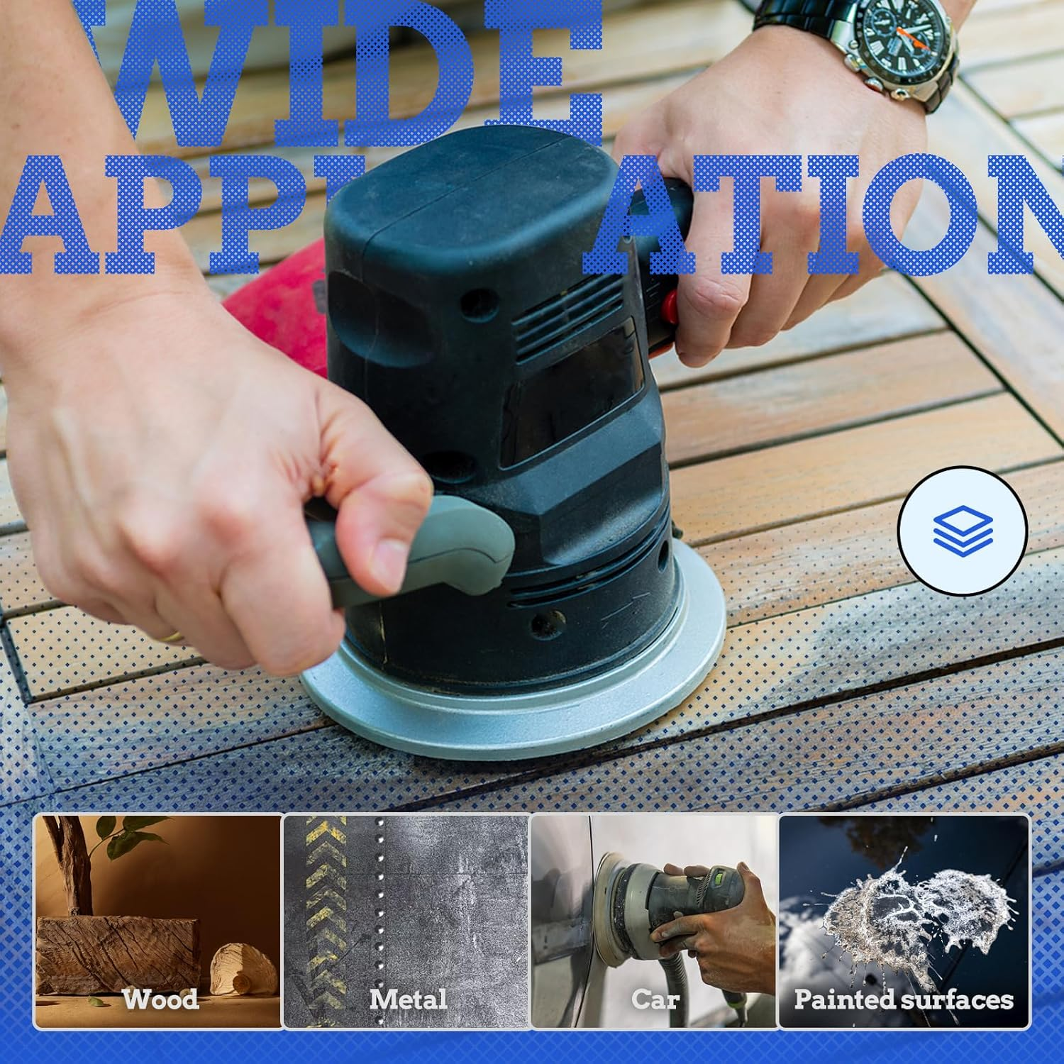 6 Inch No Hole Sanding Discs 800 Grit 30Pcs, Wet Dry Orbital Sander Hook and Loop Sandpaper Disc, Best for Metal,Automotive Polishing image number 6