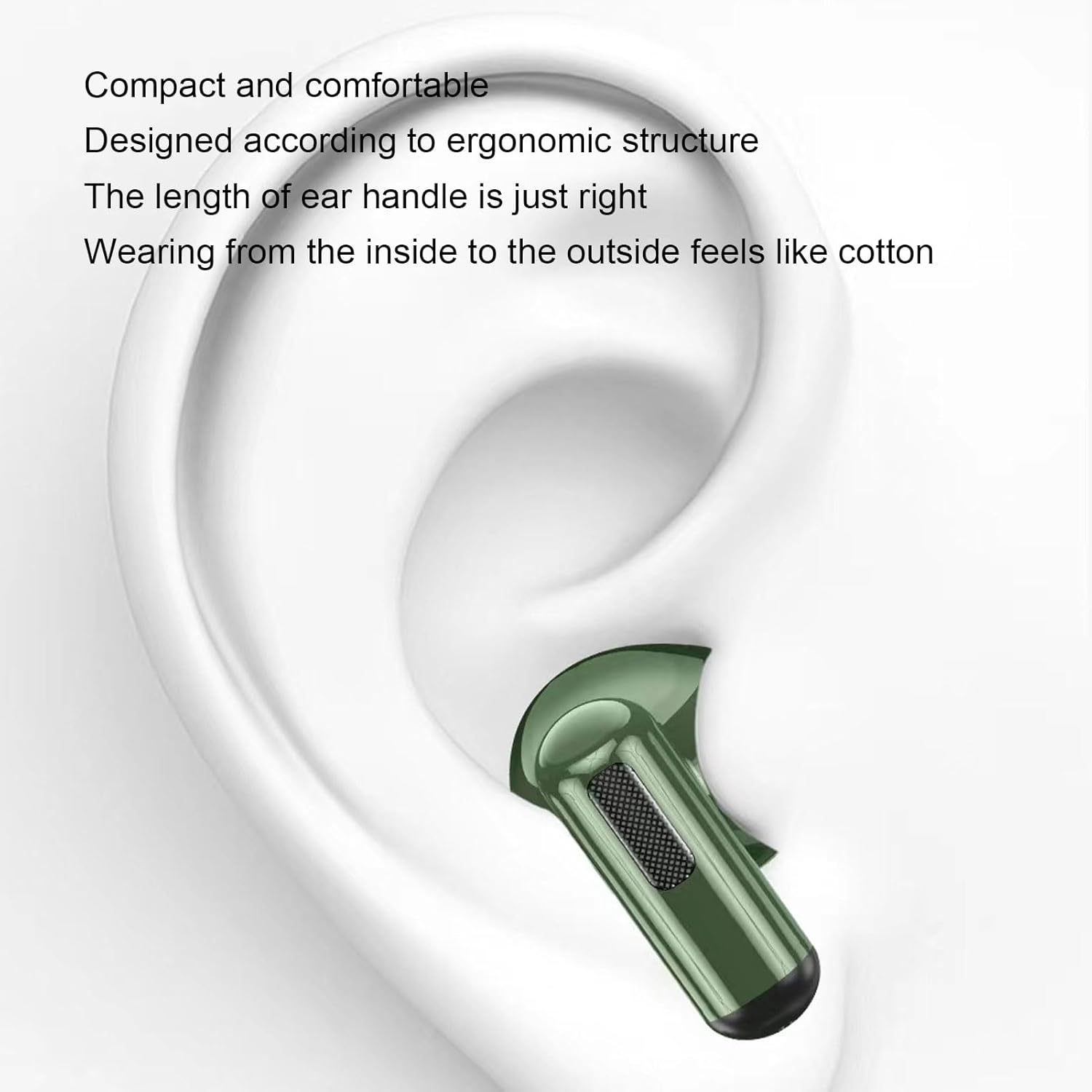 Unique Pager-Beeper Shaped Bluetooth 5.2 Earbuds, Wireless Retro Cute Earbuds, Portable ENC Noise Cancelling Earbuds for Sports Games Travel (Green) image number 4