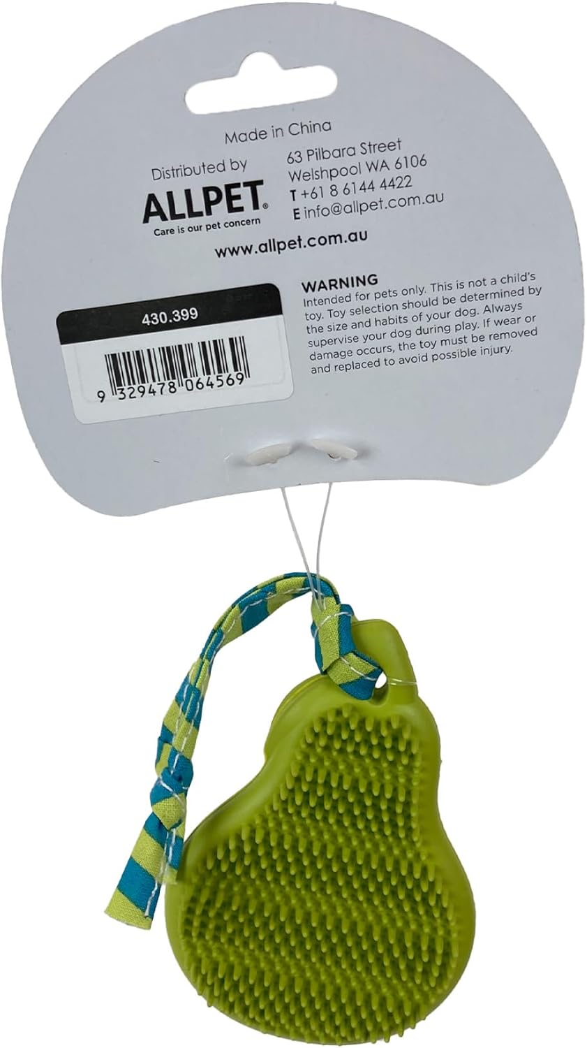 Ruff Play Rubber Dental Pear Dog Toy, Green - Dog Teething Toy, Chew Toys, Durable Chew Toys, Safe & Non-Toxic, Aids Dogs Dental Health image number 2