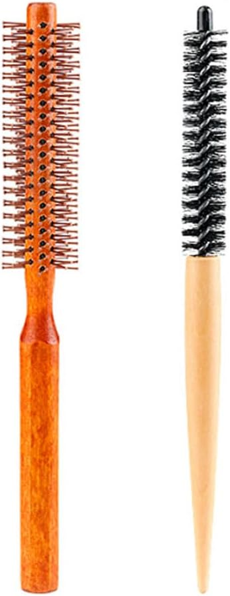 Armastuse 2 Pc round Hair Brush Nylon Bristles Thermal Curling Hairbrush Mini Hair Styling Brush Hairbrush for Blow Drying Volume Curling & Straightening for Women and Menfor Thin Hair,Bangs