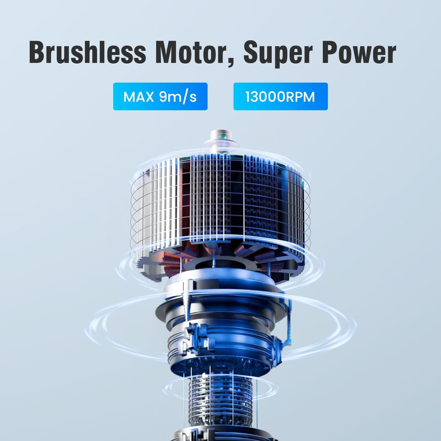 LEMOISTAR Handheld Turbo Fan(30 H Max Cooling Time), Mini Portable Hand Fan, USB Rechargeable Personal Fan, Battery Operated Small Pocket Fan 100 Speeds for Travel/Outdoor/Home/Offic (White)