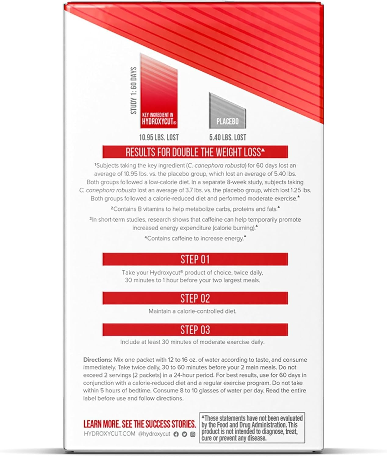 Hydroxycut Drink Mix, Scientifically Tested Weight Loss and Energy, Weight Loss Drink, 28 Packets (50.5 Grams) image number 5