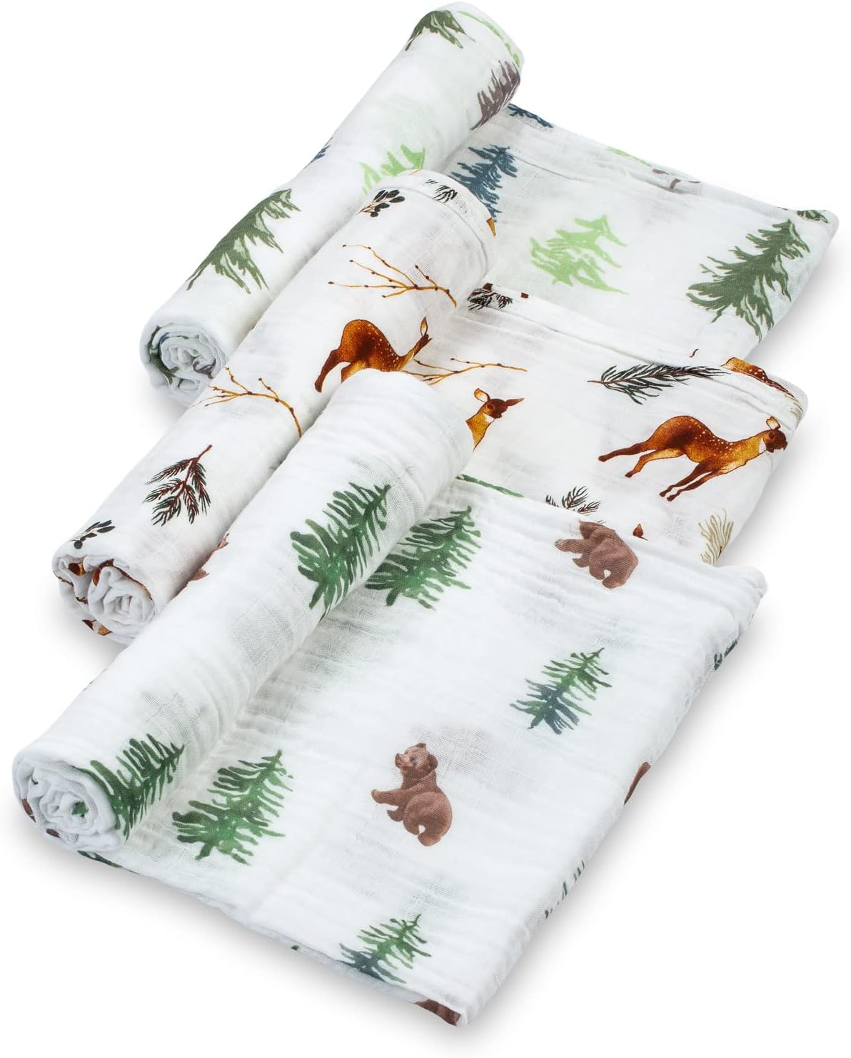 Lollybanks 100% Cotton Baby Swaddle Blankets 2 Pack, Gentle and Soft Muslin Blanket for Boys, Lightweight 120 X 120 Cm Newborn Receiving Blanket, Newborn Essential (Cowboy Boot and Horseshoe)