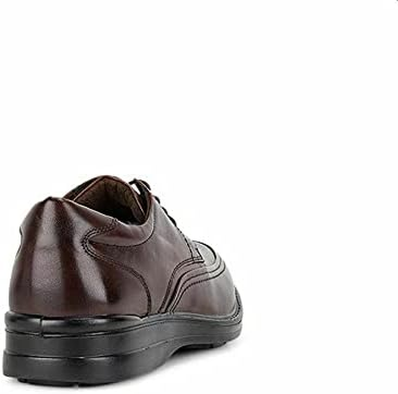 Hush Puppies Mens Torpedo Mahogany Leather Extra Wide Work Shoes 12 EEE (Extra Extra Wide) Dress image number 3