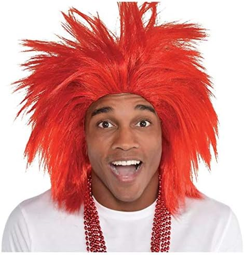 Amscan Crazy Wig, Party Accessory, Red