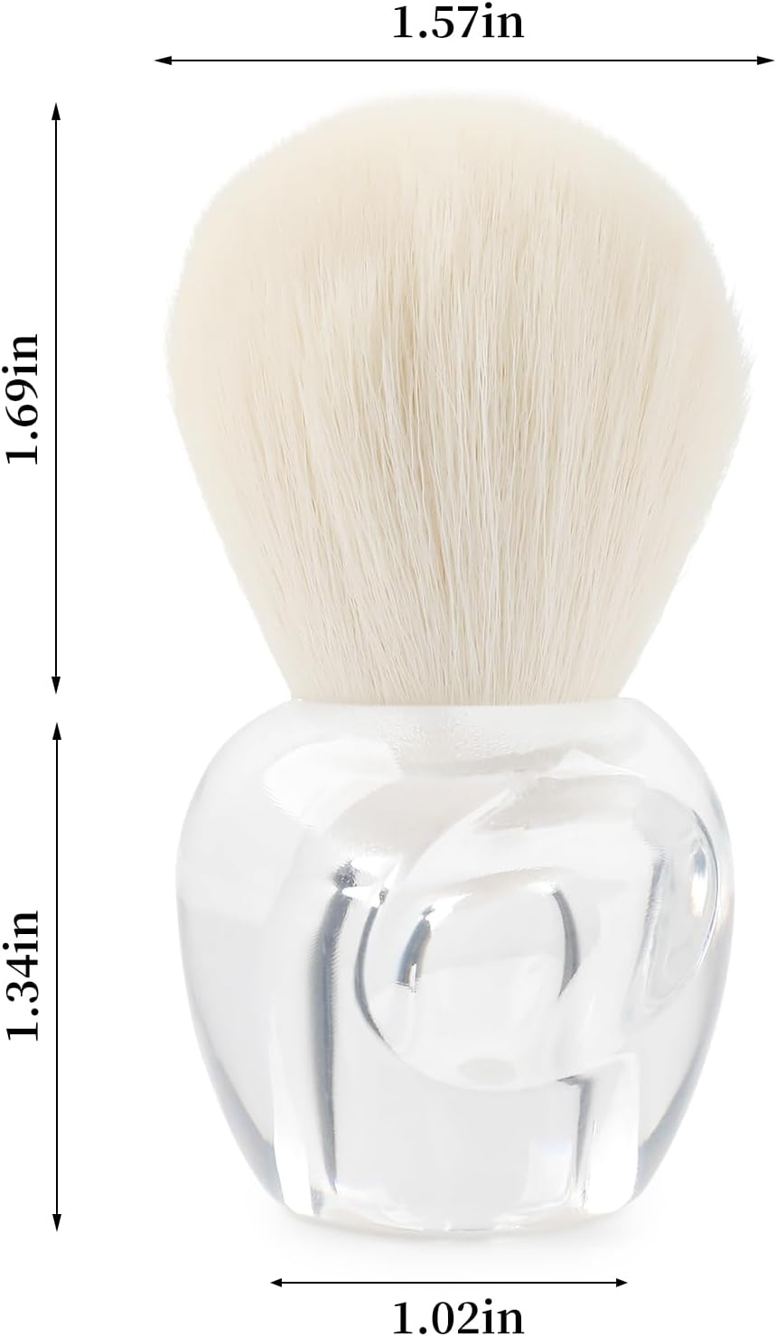 BQAN Nail Dust Brush Nail Art Dust Powder Remover Brush Nail Arts Dust Cleaner Brush Soft Kabuki Cleaner Brush for Makeup or Acrylic UV Gel Nail Arts (Transparent) image number 5