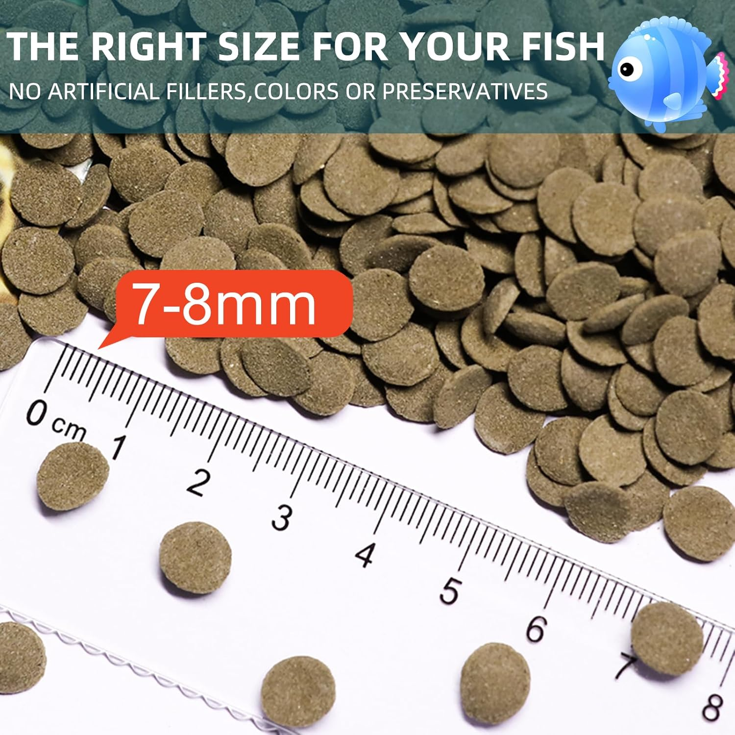 Aquarium Fish Food, Nutritionally Balanced Shrimp Fish Food, Daily Diet for All Bottom Feeders, Fresh Seafood Formula, 1.76 Ounces image number 1