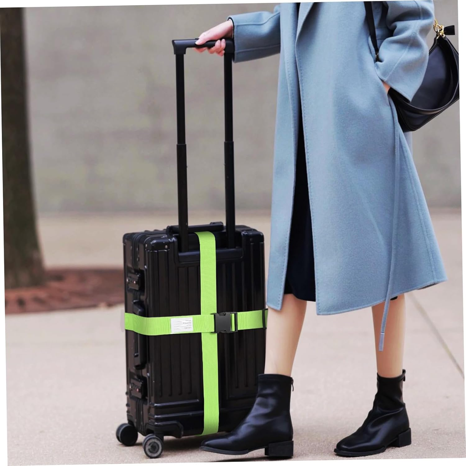 WEKAMOS 4Pcs Adjustable Luggage Straps with Quick Release Buckles Fluorescent Suitcase Secure Belts for Travel Suitcases Tear Resistant Travel Accessories image number 6