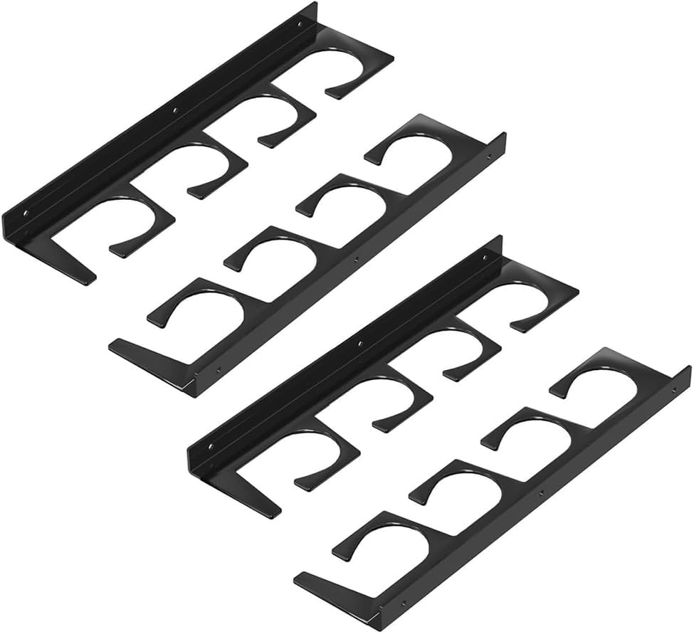 Horizontal Fishing Rod,4 Pack Fishing Rod Holder,Wall Mounted Brackets,Fishing Pole Display Stand,Hanging Storage Rack, for Garage,Wall, Ceiling