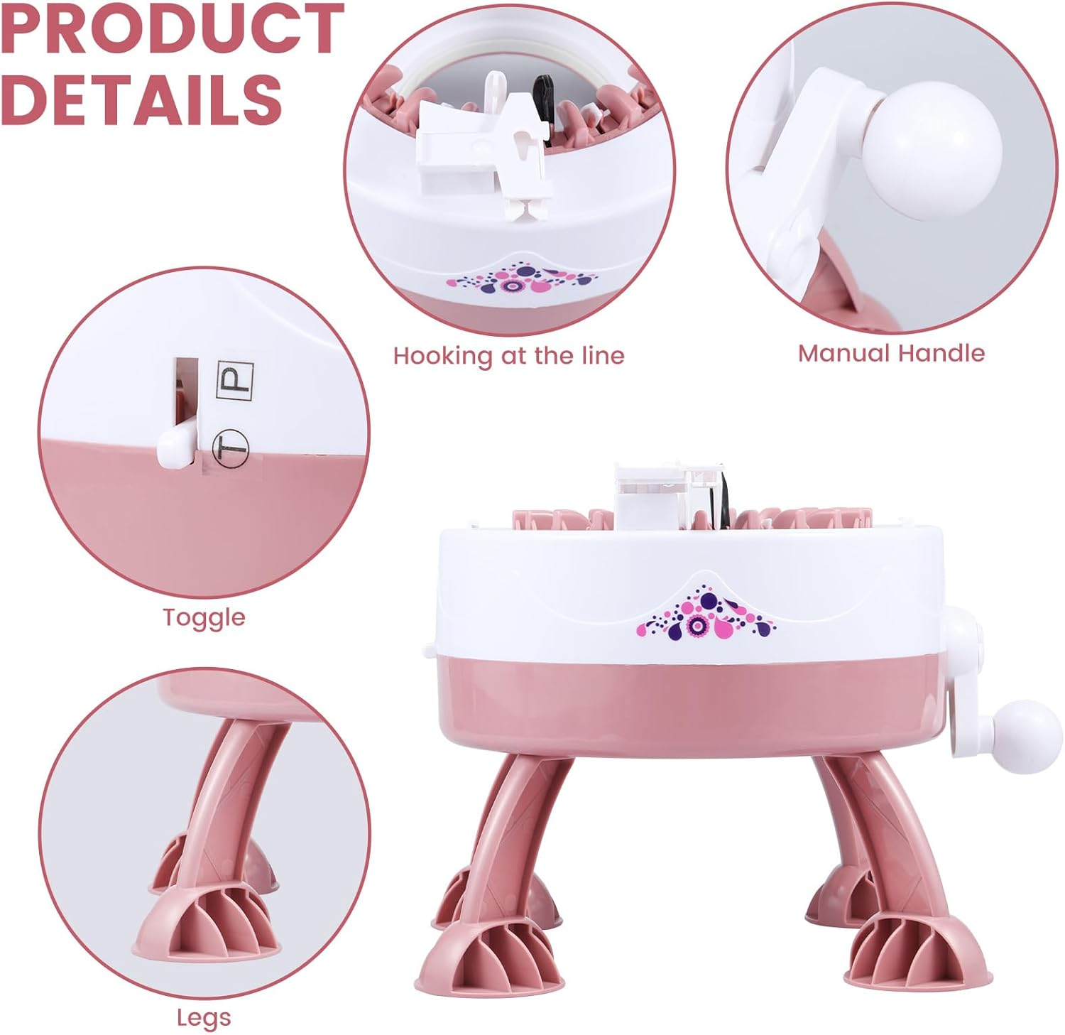 Smart Knitting Machine - 22 Needles Double Knitting Kit with Hand Crank for Beginners and Adults, DIY Scarf and Hat Maker image number 1