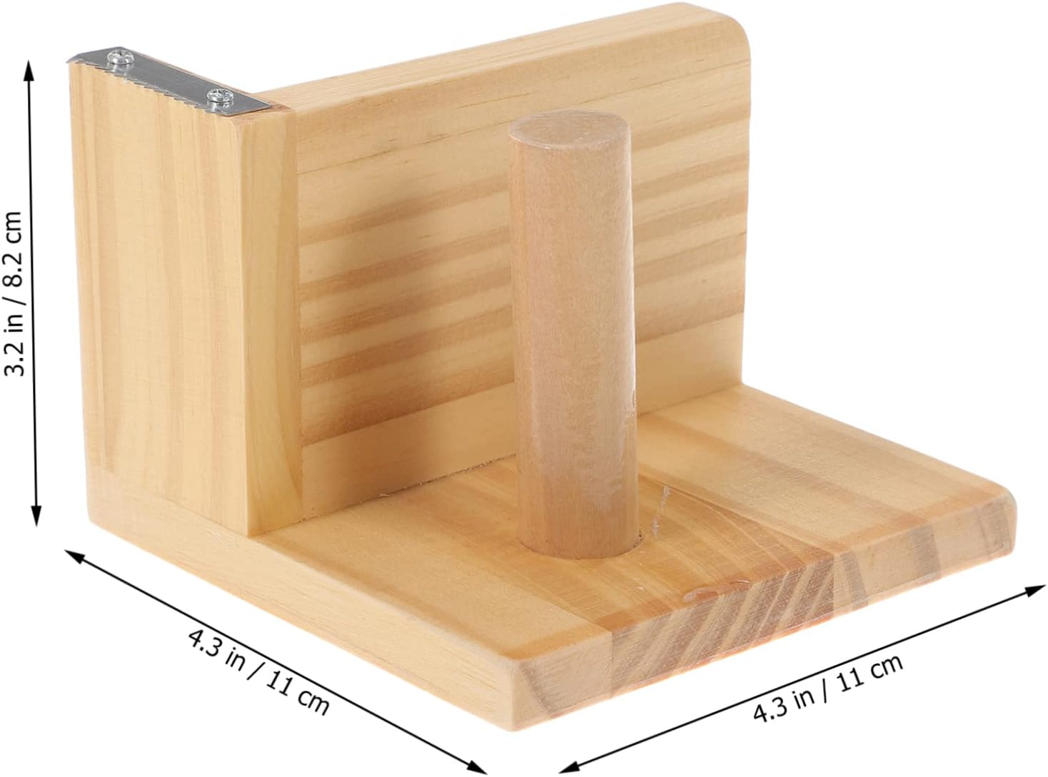 SHINEOFI Professional Tape Dispenser and Portable Tape Cutter with Desk Storage Rack, Natural Wood Color W11&times;D11&times;H8Cm, Reusable Sticker Accessory for Office and Home Organization image number 6