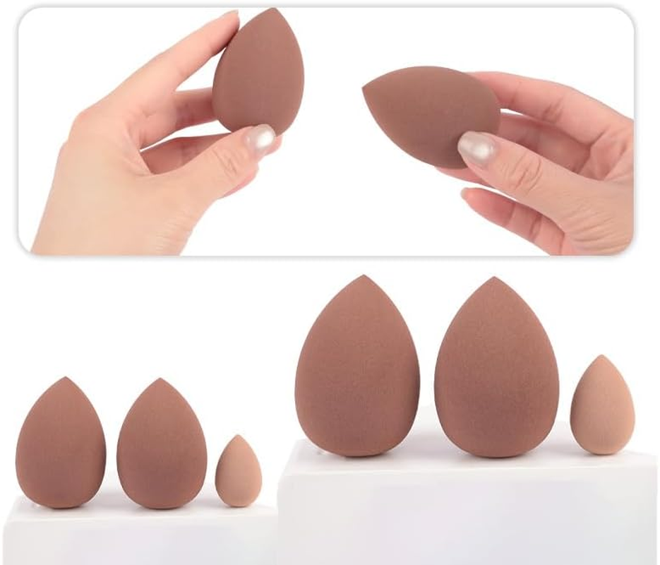 40 PCS Professional Makeup Brush Tools Set, Puff, Cosmetic Brush Sponge, Brush Cleaning Bow Set, Headband, Facial Makeup, Cleaning Accessories, Makeup Products, Valentine Day Item - Coffee image number 5