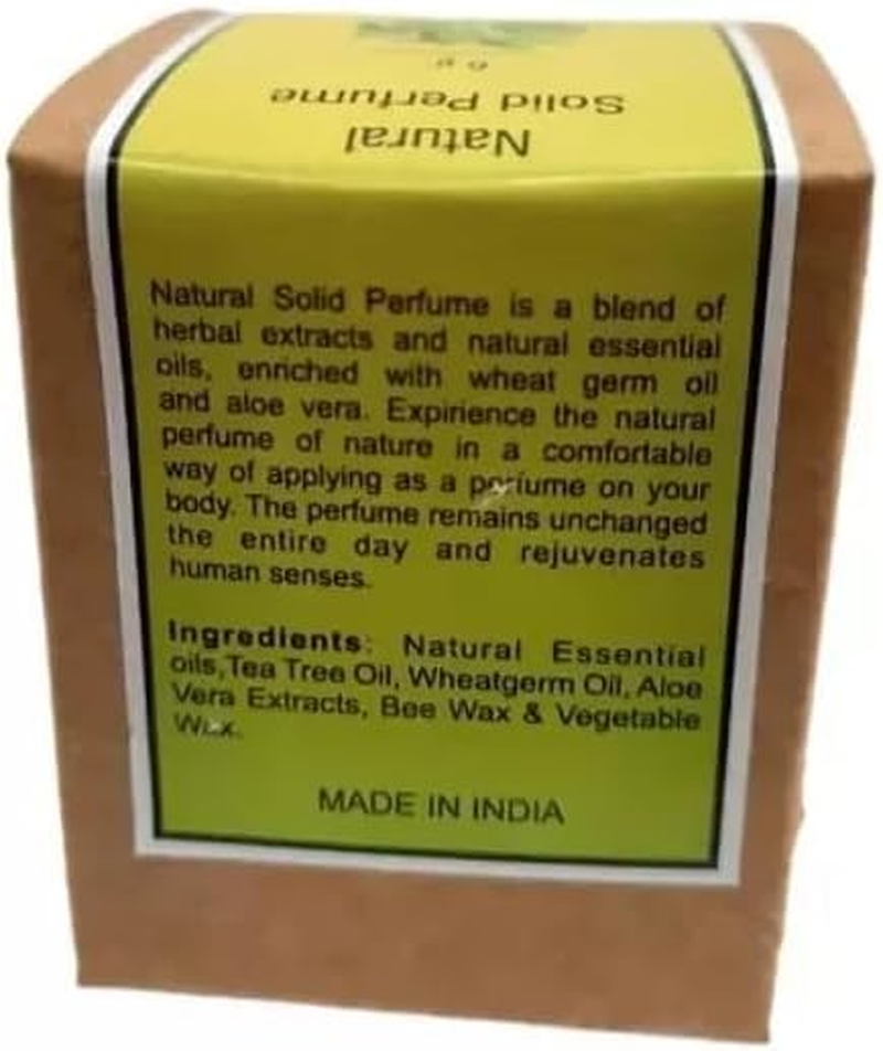 Natural Organic Buddha Delight Solid Wax Perfume | Natural Wax in Mini Wooden Box for Men and Women - 6 Gm, (Pack of 1) image number 2