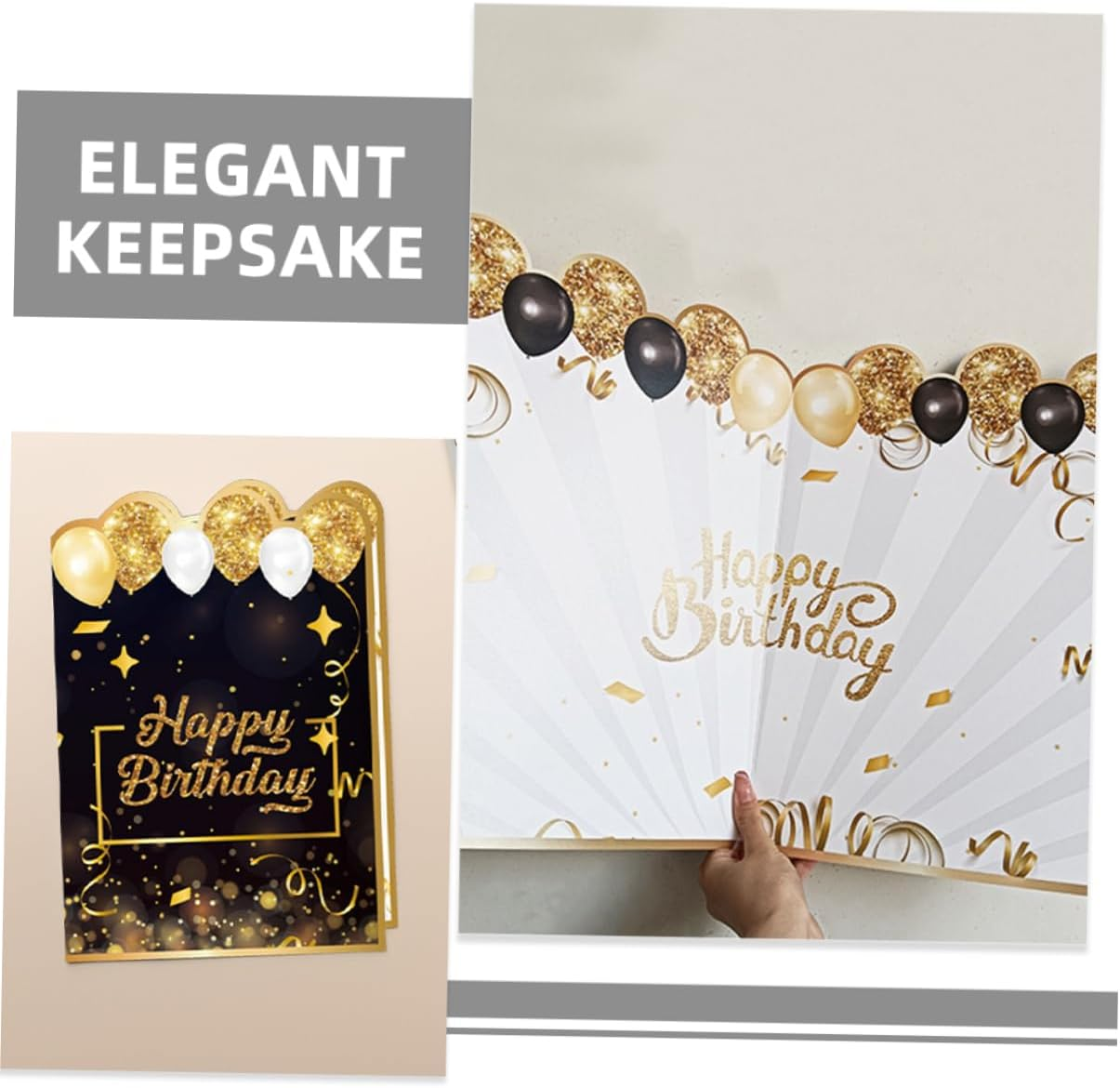 Large Birthday Guest Book Elegant Memory Album for Birthday Party Supplies Guest Journal with Faderesistant Pages for Cherished Memories and Signatures image number 1