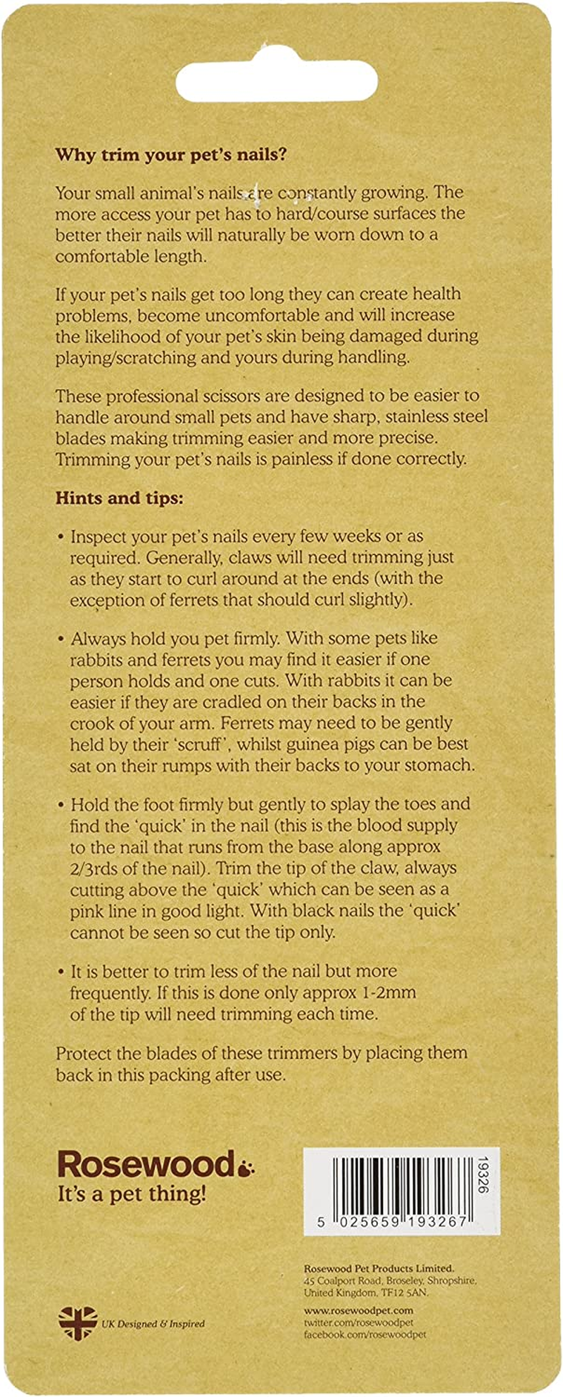Rosewood Options Small Animal Deluxe Claw Trimmers image number 2