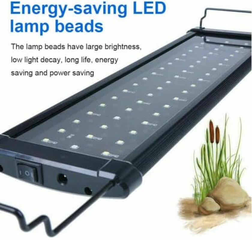 ZHIQU 90CM LED Aquarium Light, Full Spectrum, Blue & White, Aluminium, High Efficiency, 64.5W, 110-240V AC, Pole Mount, Indoor Use image number 5
