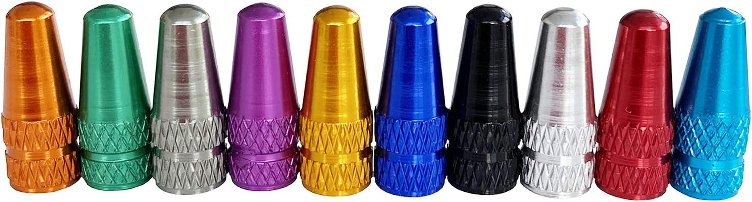 Winorda 40 Pieces 10 Colors Bike Tire Valve Stem Caps Aluminum French Bicycle Air Tire Caps Bike Valve Caps Presta Valve Caps Alloy image number 1