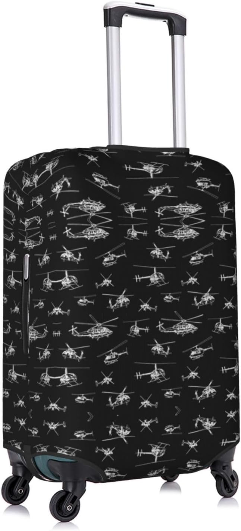 Obabo Grape Travel Luggage Cover,Washable Suitcase Cover Protector Anti-Scratch Suitcase Cover Fits 18-32 In, Helicopter, M image number 2