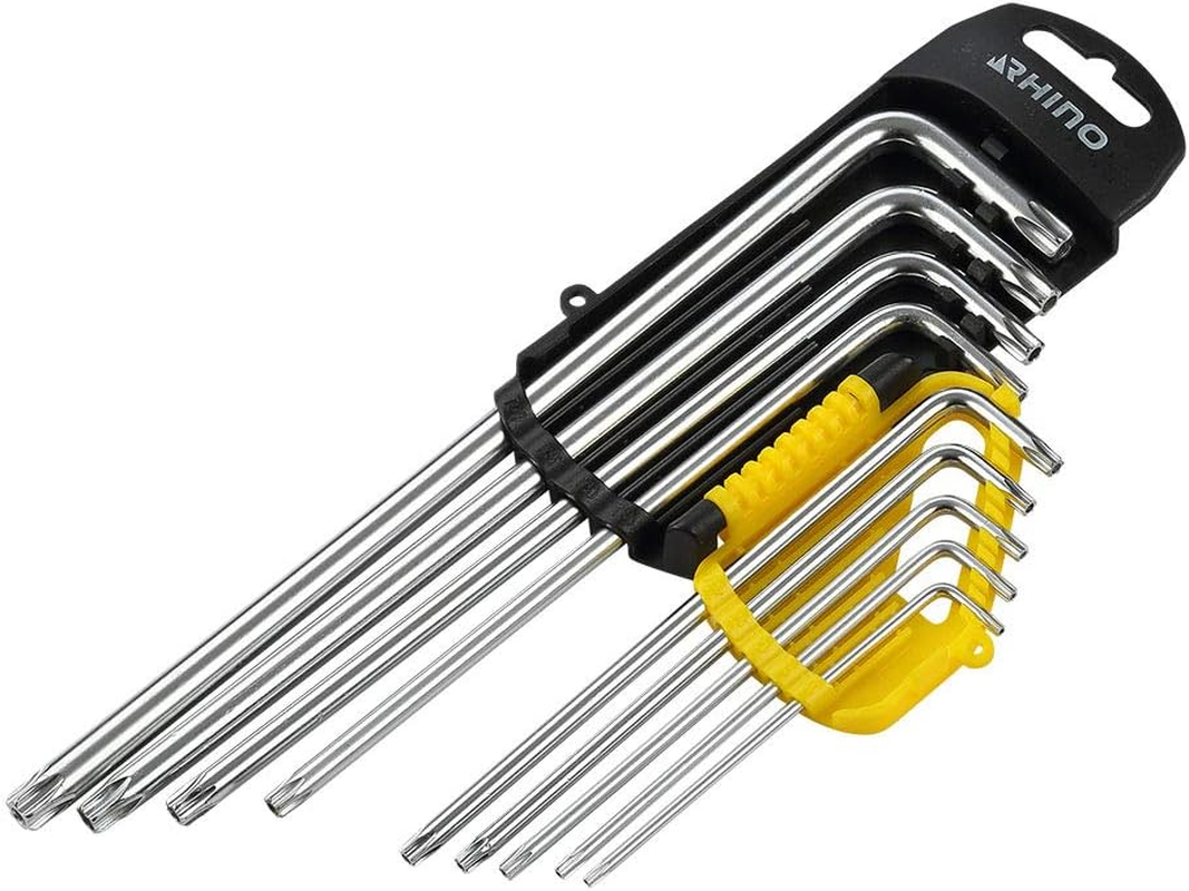 Rhino 9 Piece Set with 9 Bore Keys - Diameter T10 to T50 - Manufactured from Steel (Chrome Vanadium) - High Quality image number 2