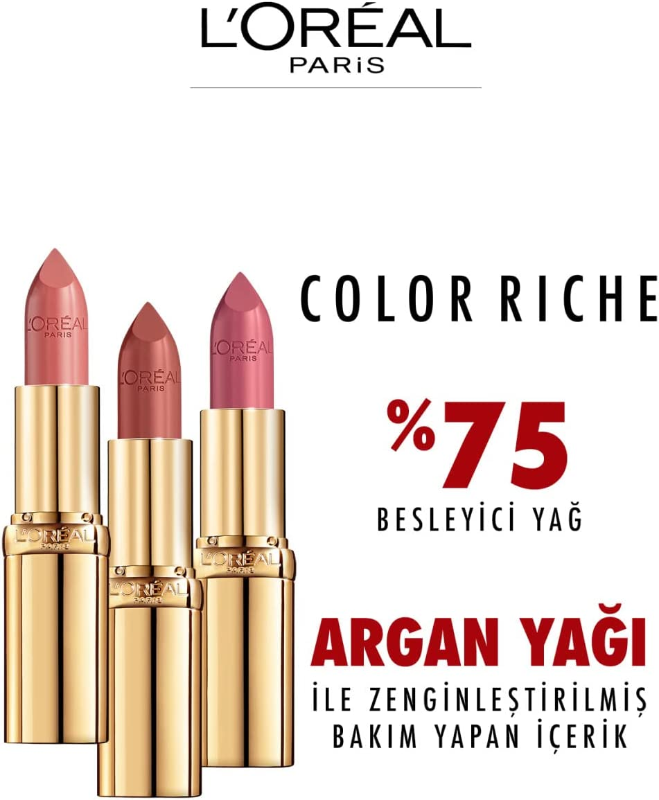 L&rsquo;Or&eacute;al Paris Colour Riche Satin Lipstick 112 Paris Paris image number 1