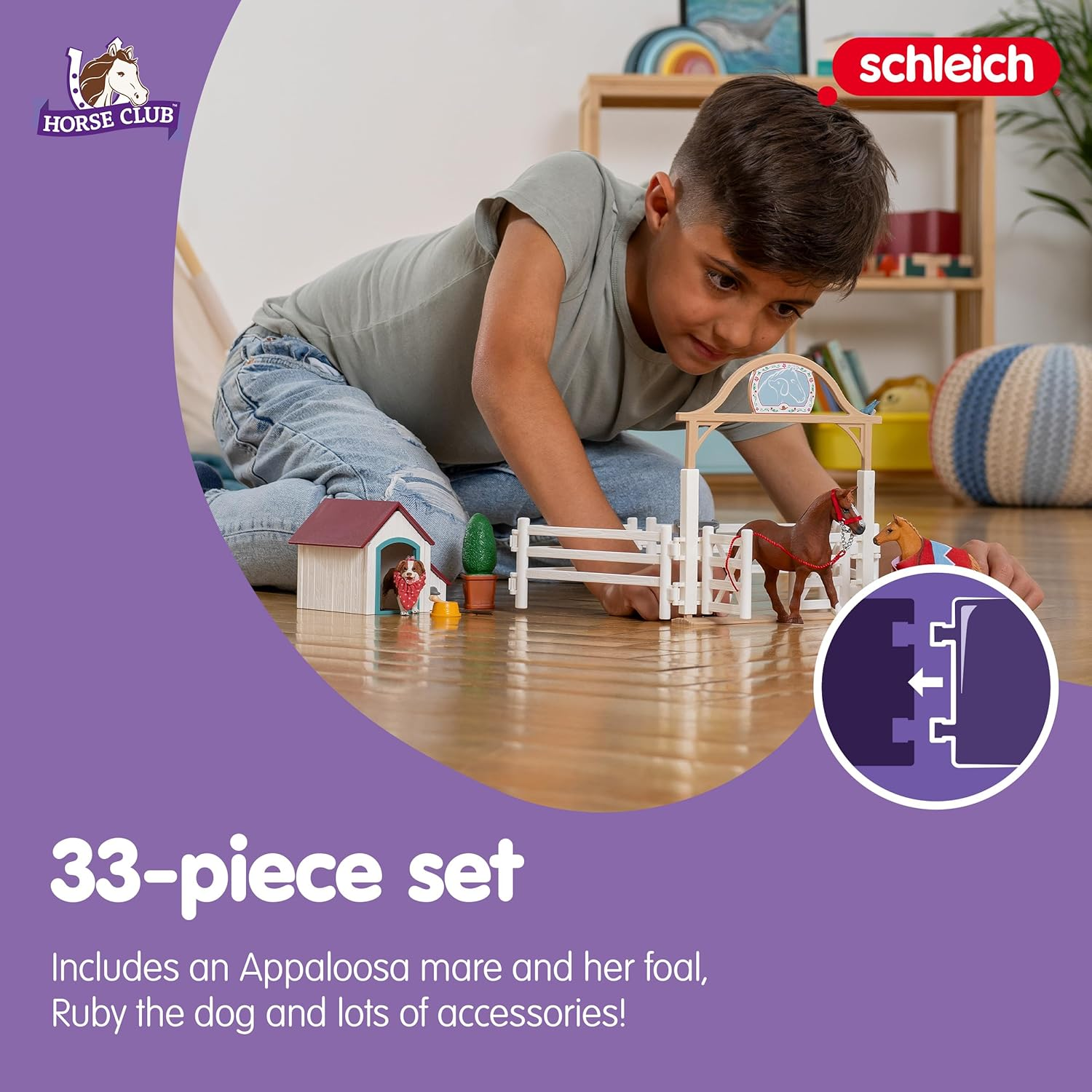 Schleich&reg; 42458 Horse Club Hannahs Guest Horses with Ruby , for Children from 5-12 Years, Horse Club Playset image number 5