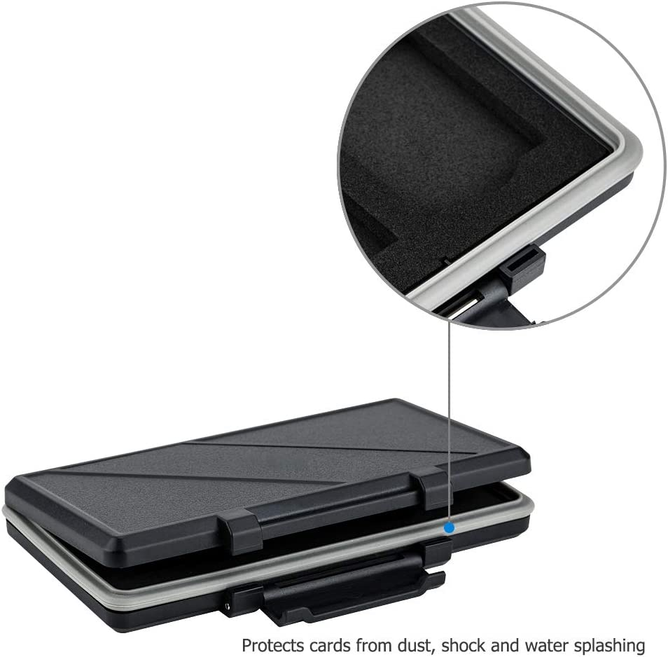 6 Slots XQD Card Holder, Water-Resistant Shockproof, XQD Memory Card Case Protector Storage Box for Nikon Z9 Z8 Z6 III II Z7 II D4 D850 D5 D500 D4S Canon R5C Fujifilm XH2 XH2S GFX 100II - For 6 Xqd image number 5