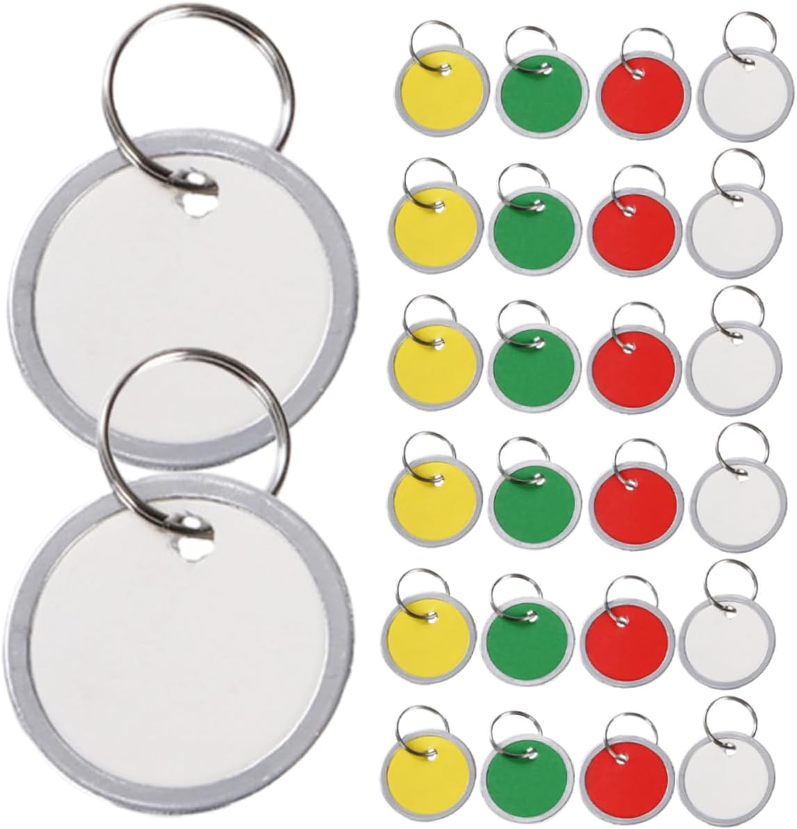 Operitacx 150Pcs round Playing Cards Luggage Tags Key Identifiers Multi-Function Key Labels for Suitcases image number 2