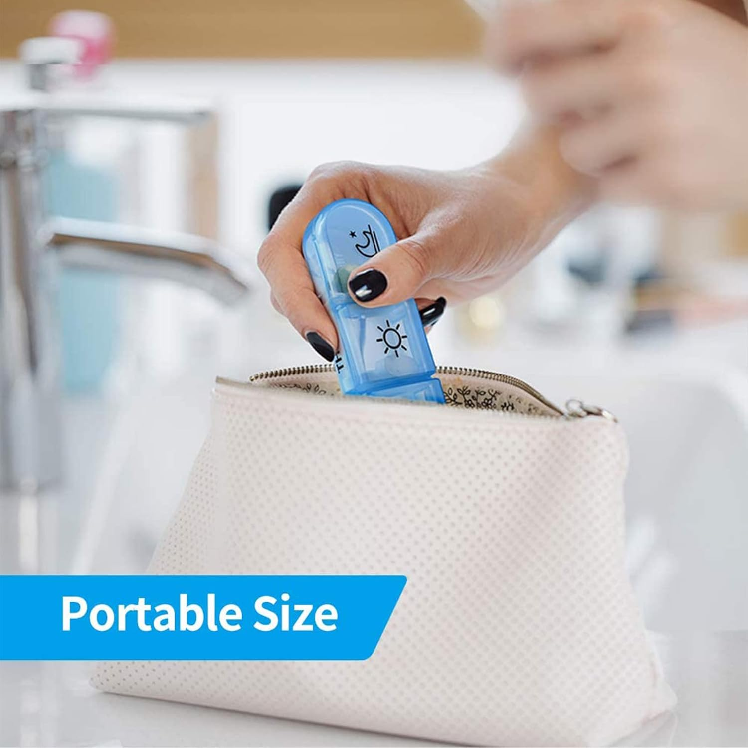 Pill Organizer 3 Times a Day - Weekly Pill Organizer 3 Times a Day - Large Pill Box 7 Day Medicine Organizer Pill Case, Pill Box Organizer Container, Daily Pill Box 3 Times a Day, to Hold Vitamins