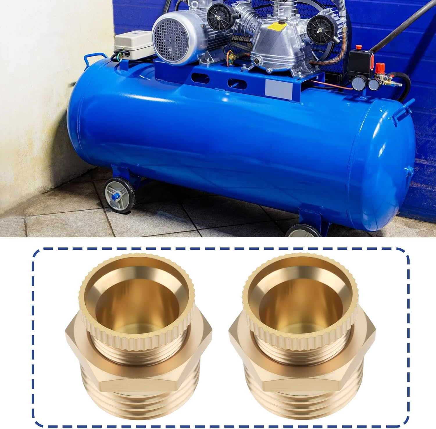 Create Idea 2Pcs PT1/2" Male Thread Air Compressor Drain Valve 20Mm Thread Brass image number 6