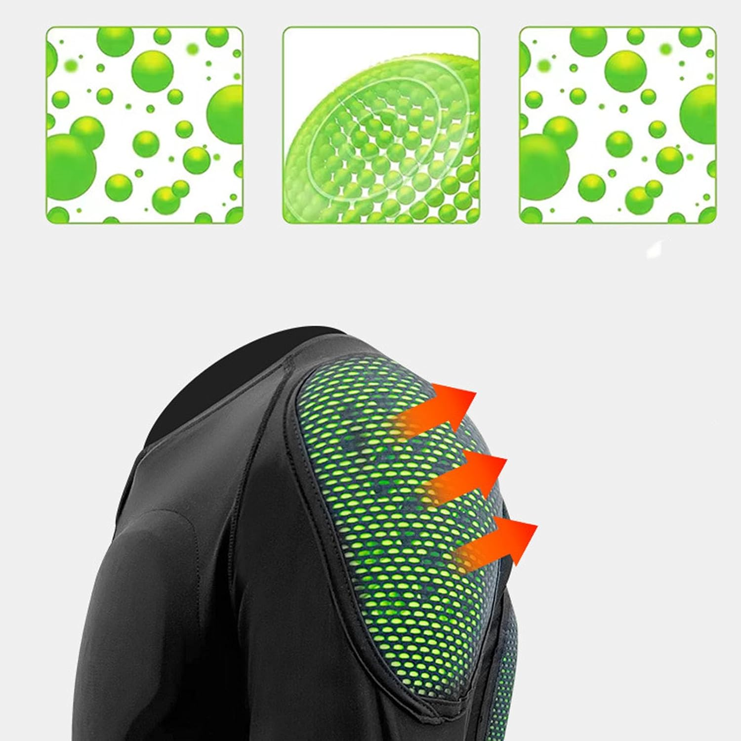 Motorcycle Armor Shirt, Sweatproof Soft Motorcycle Full Body Armor Breathable for Skiing Cycling Skating image number 1