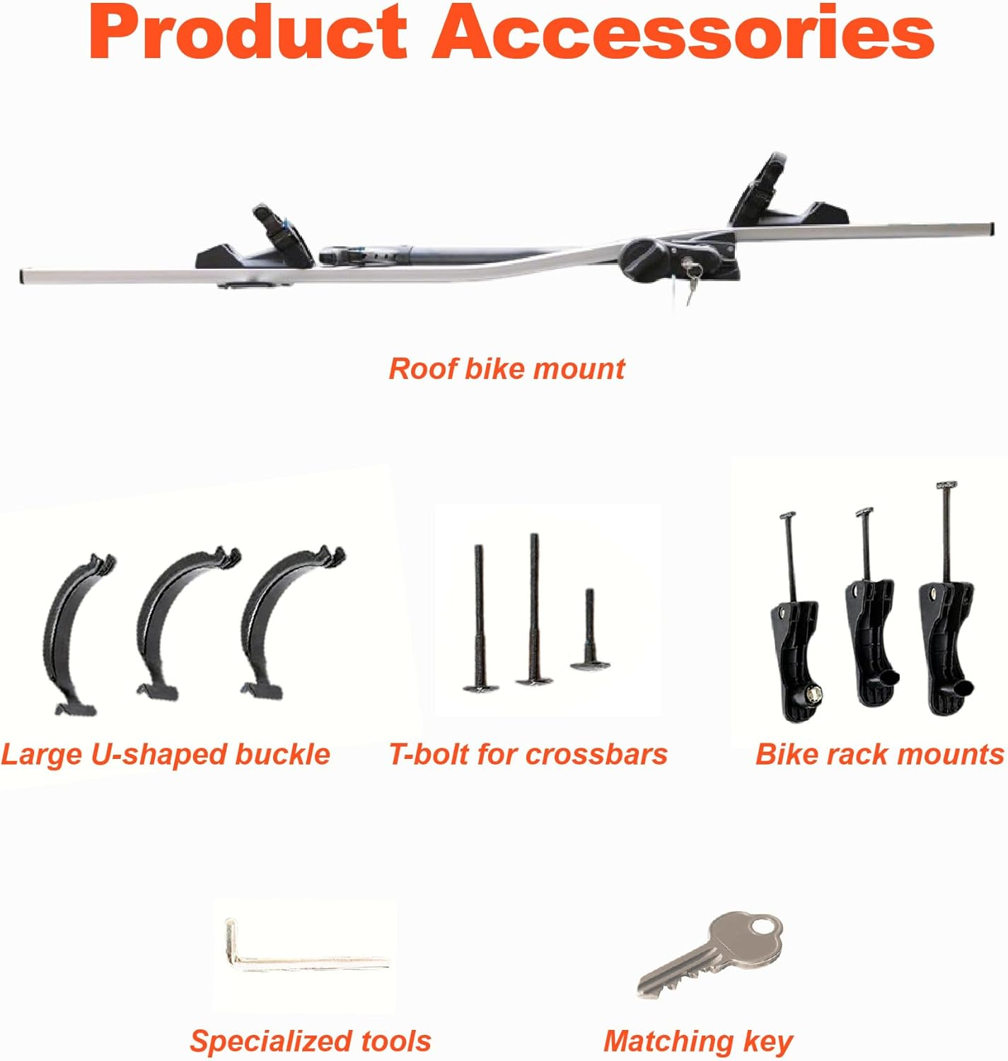 ELORA Bike Rack Aluminium Alloy Car Roof Mounted Bicycle Carrier Lockable