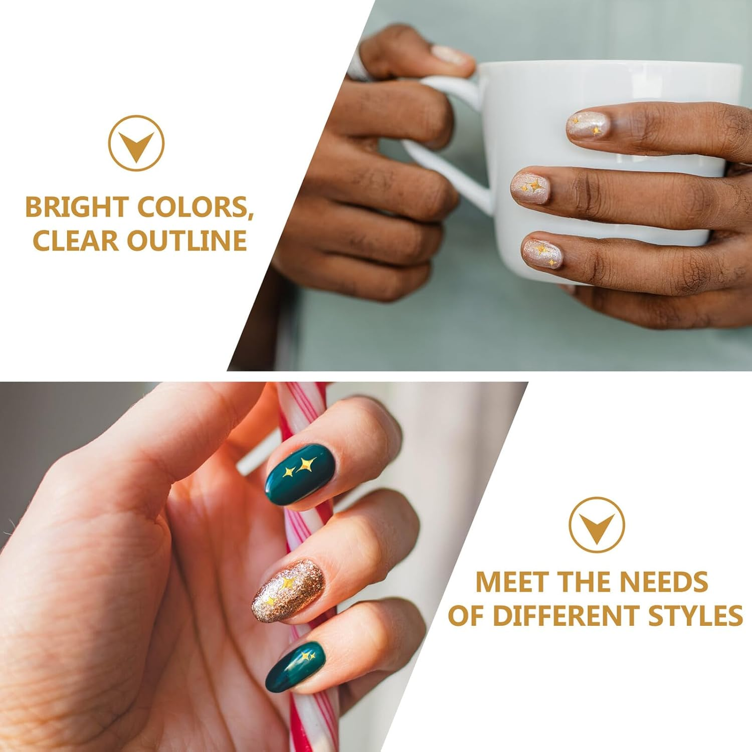 Luxshiny 5 Sheets Nail Art Stickers Creative Nail Ornament for DIY Rhinestones Aesthetic Look image number 5