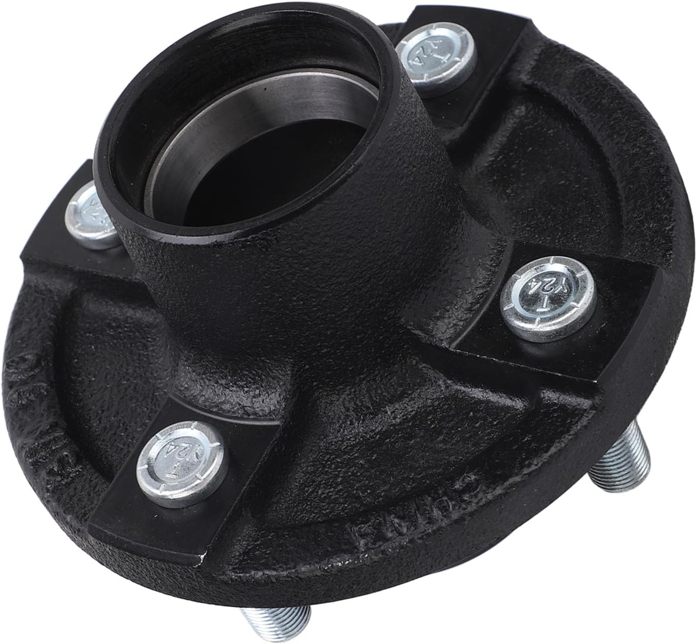 2000Lbs Trailer Axle Kit Heavy Duty High Load Bearing 4 on 4In Screw Idler Hub round Bt8 Spindle for Cargo Boat Trailer Spindle Durable Metal Construction image number 2