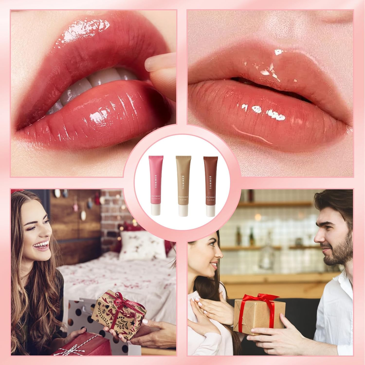 3PCS Summer Lip Balm Set, Tinted Lip Balm for Daily Hydration, Nourishing Lip Mask with Sheer Finish, Lip Gloss Collection for Soft and Supple Lips image number 5