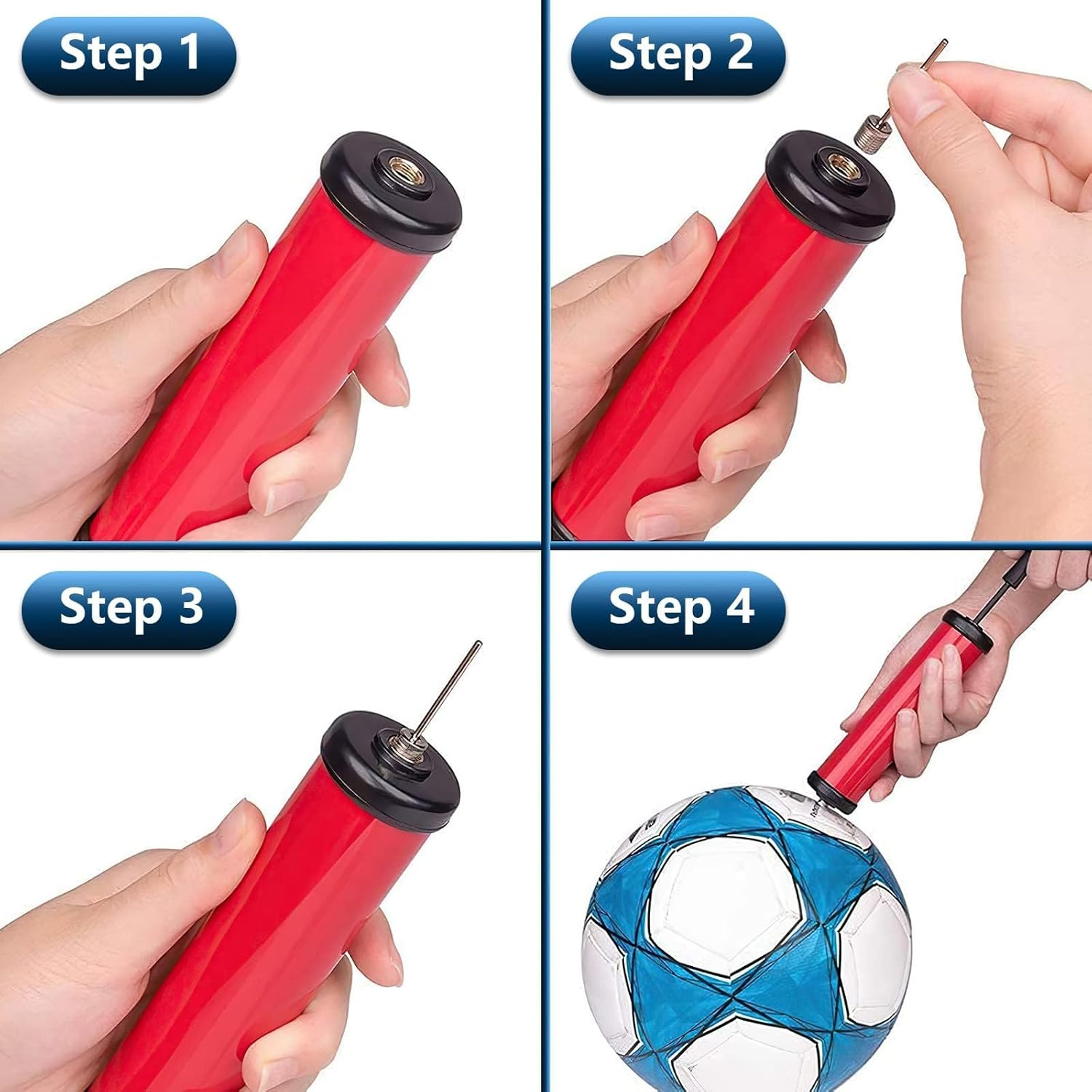 Ball Pump Inflation Needle, 20 Pcs Stainless Steel Air Pump Needles with Storage Box for Blowing up Football, Basketball, Volleyball, and All Other Sports Balls image number 1