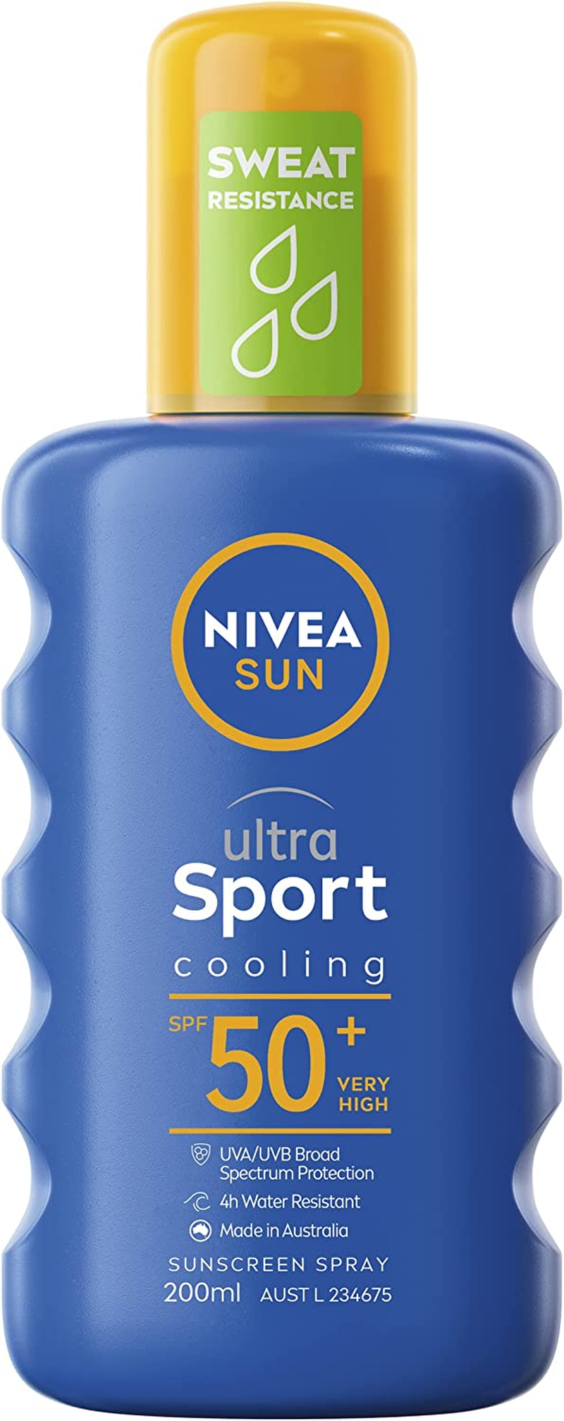 NIVEA SUN Ultra Sport Cooling Sunscreen Spray 200Ml | Water & Sweat Resistant | Fast Absorbing | SPF 50+ image number 4