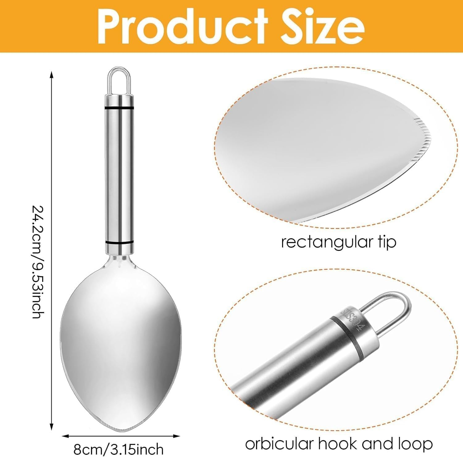 Mango Slicer, Silver Mango Cutting Tool, Stainless Steel Watermelon Slicing Tool, Mango Cutter, Divider and Corer, Mango Splitting Fruit Slicer with Non - Slip Handle, Kitchen Gadget image number 2