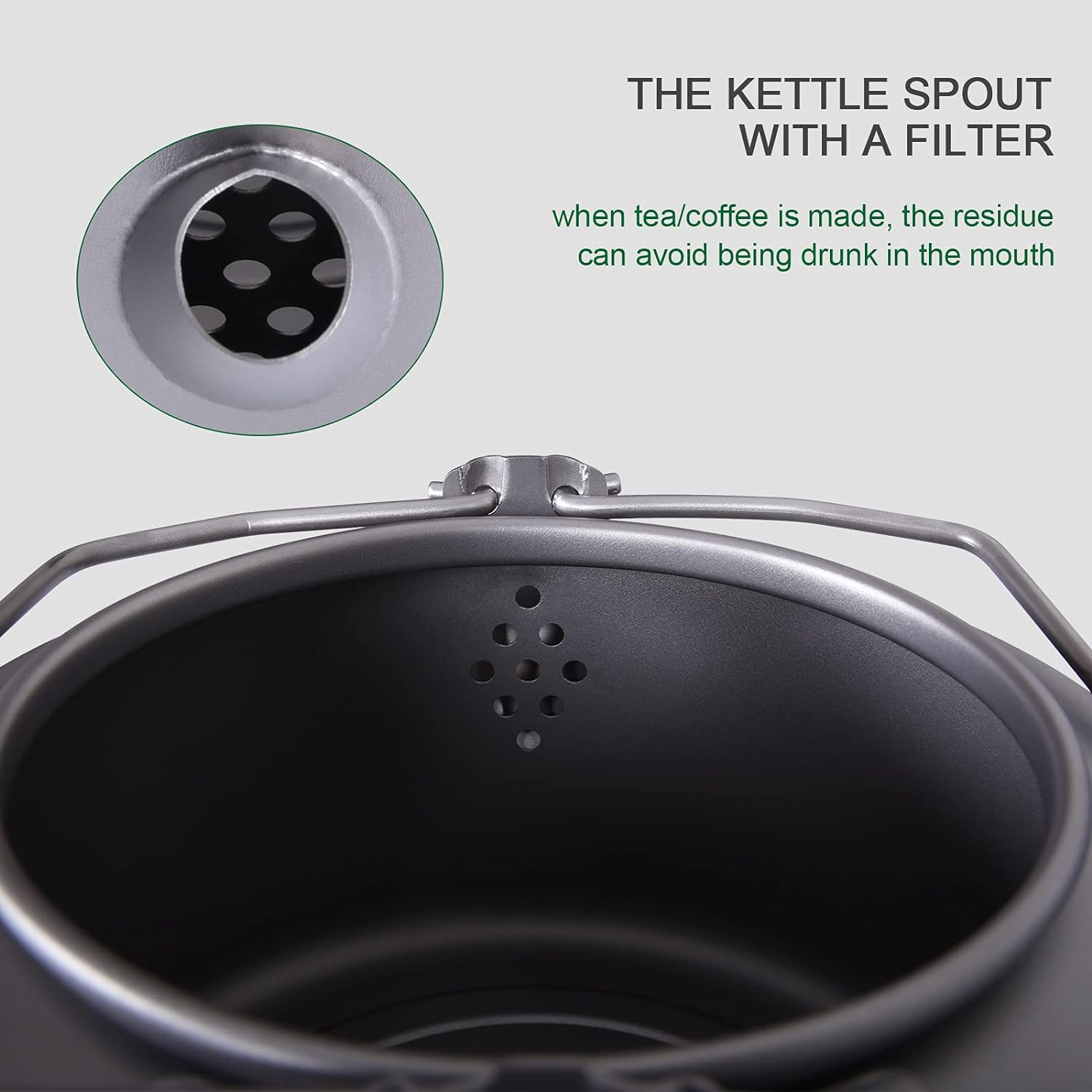 Boundless Voyage Titanium Kettle 700Ml/1.0L with Folding Handle & Filter Ultralight Teapot Outdoor Camping Big Capacity Pot for Boiling Water Coffee Tea image number 3