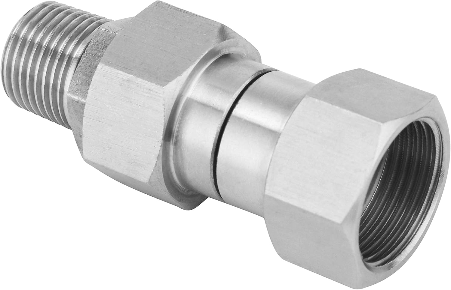 M MINGLE Pressure Washer Swivel Fitting, Metric M22 14Mm Thread, Stainless Steel, 4500 PSI image number 5