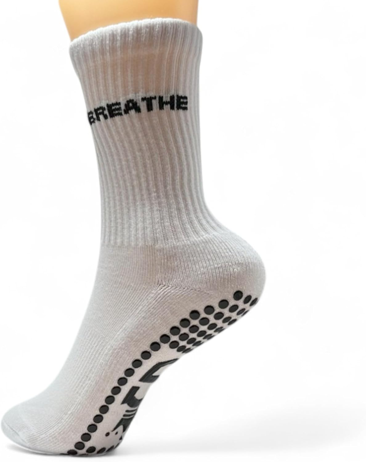 Pilates Grip Socks Yoga Socks with Grips for Women, Non-Slip Athletic Socks for Ballet, Dance, Workout. - Light Pink image number 3