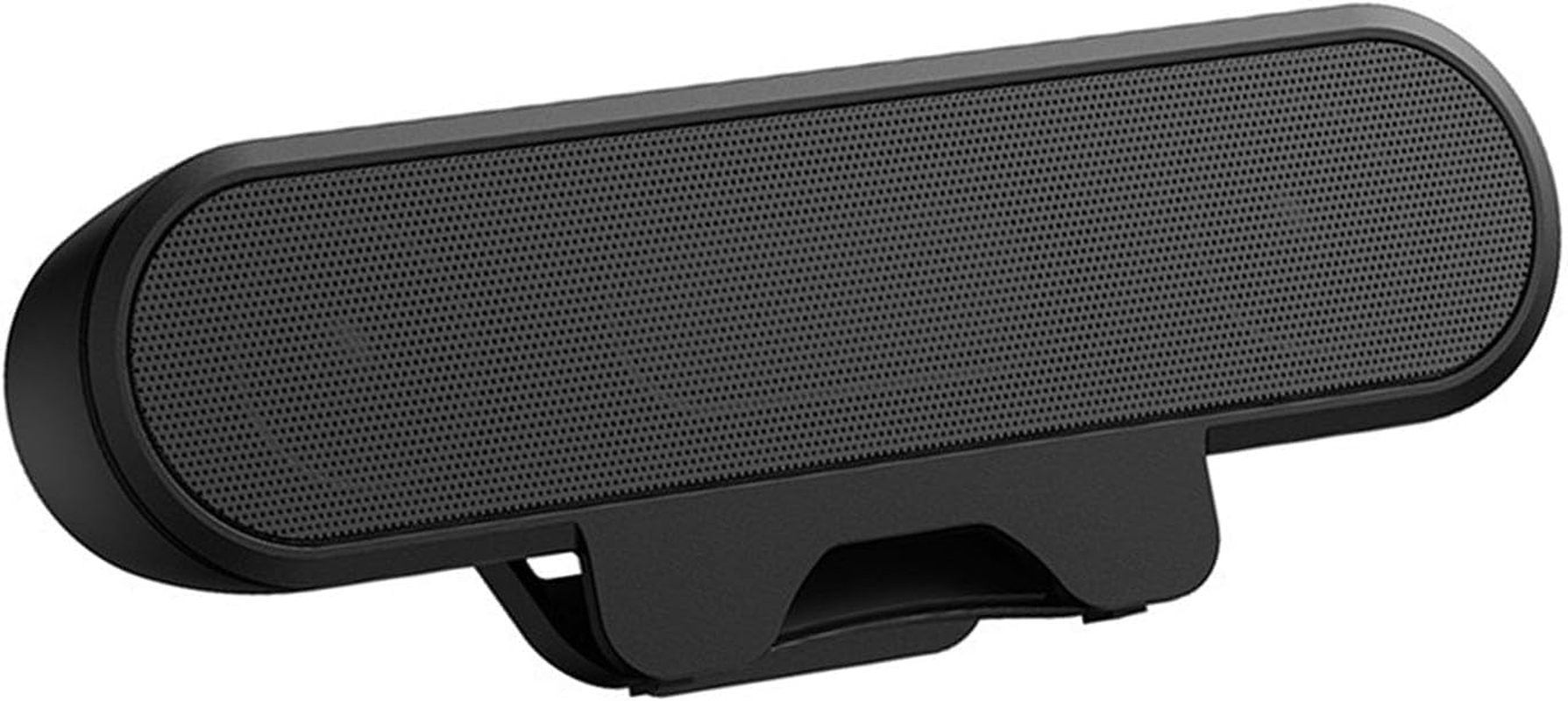 USB Computer Laptop Speaker, Monitor Speakers for Laptop, Portable Mini Sound Bar with Clip On, Stereo USB Powered Speaker, Easily Clamps to Monitor, Convenient Controls image number 2