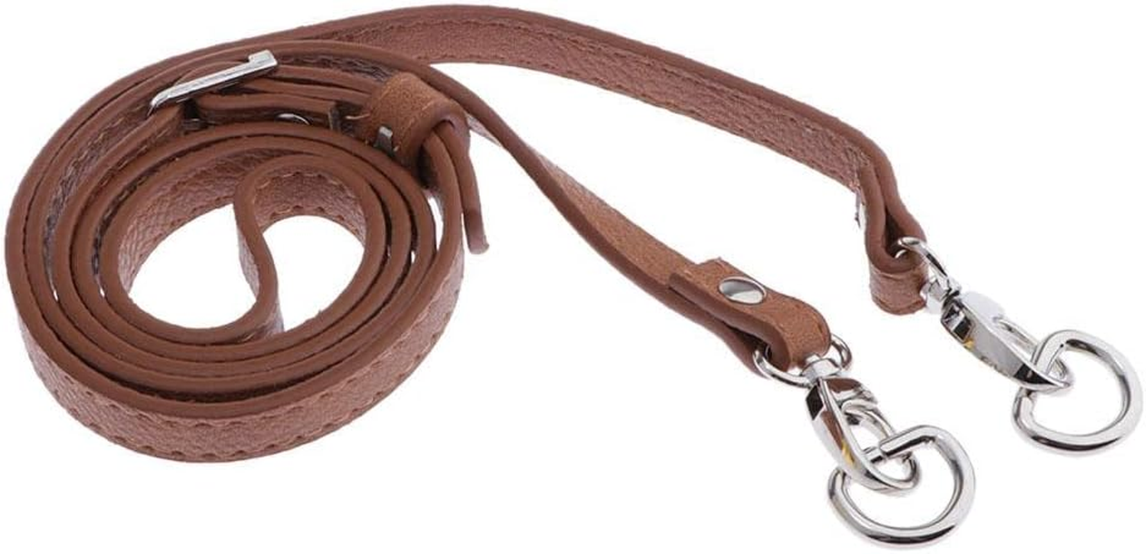 Hailong Ming Adjustable Leather Bag Replacement for Pocket Production - Black- Silver Buckle image number 3