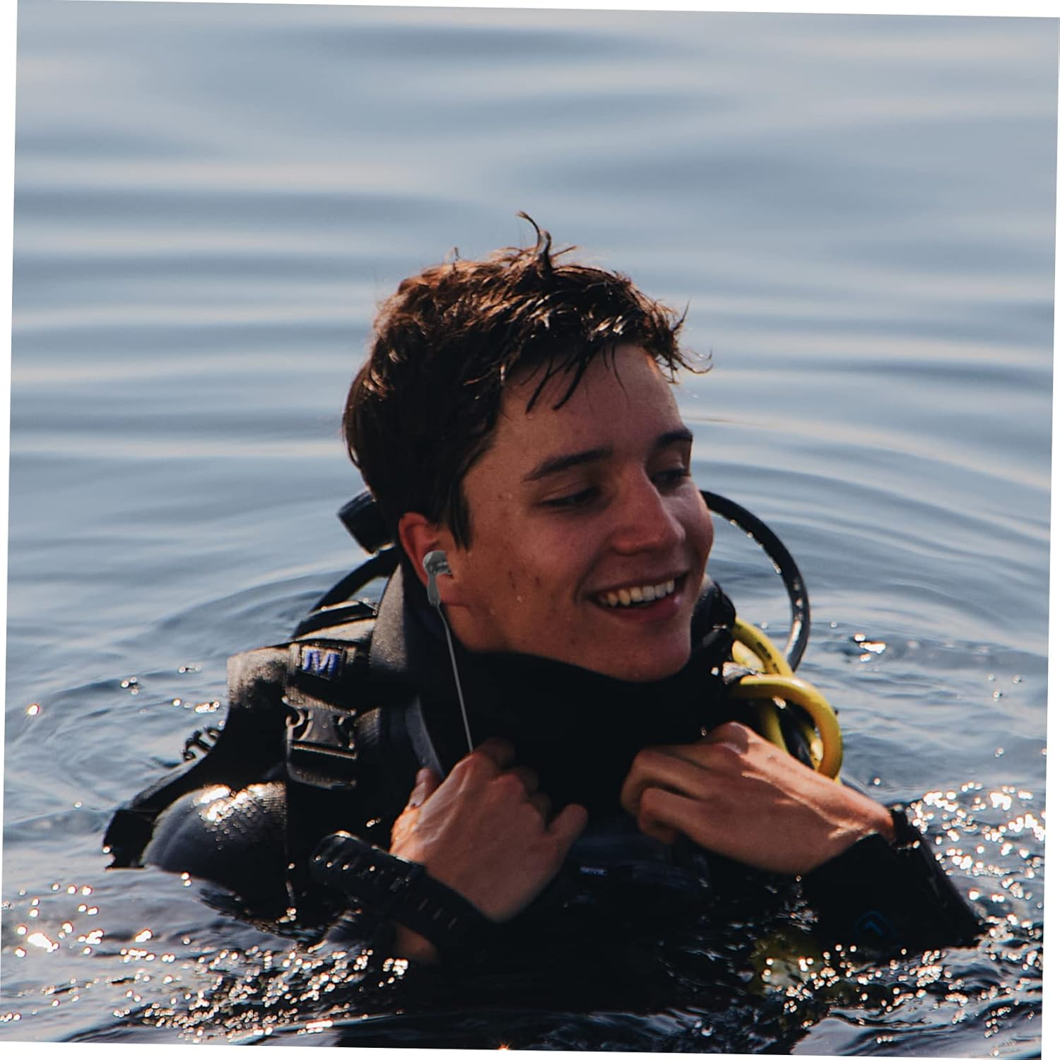 CONGARTENO 2Pcs Waterproof Mp3 Earphones 3.5Mm Ear Hook In-Ear Design for Swimming and Diving, Multi-Use Shower Ear Plugs Compatible Water Sports image number 6