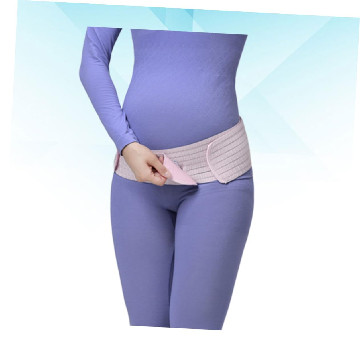 Pregnant Women Breathable Dual Purpose Belly Support Belt Postpartum Pelvic Abdominal Band Adjustable Waist Care for Expecting Mothers (Pink Free Size)