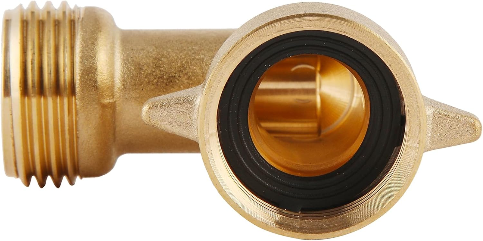 90-Degree Hose Elbow for Rvs &mdash; Solid Brass Construction, Features Convenient Easy Grip Connector,For RV Water Hoses, Residential Outdoor Faucets, & More &mdash; 1-Pack image number 6