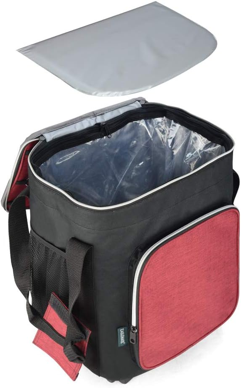 36L Foldable Rolling Picnic Cooler Bags Wheeled Outdoor Cooler Bags on Wheels