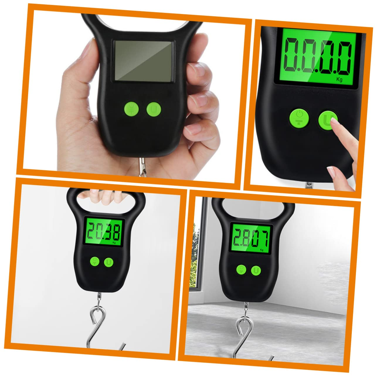 LAPYAPPE Portable Luggage Scale with Hook, 50Kg High Precision Hanging LCD Screen Handheld Travel Suitcase Scale for Weighing Bags and Fishing Gear image number 5