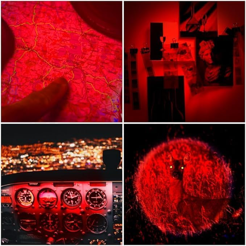 Miners2000 High Power Red LED Flashlight - Adjustable Focus LED Torch - Powerful Single Mode Red Light Torch for Astronomy, Aviation, Night Observation, Camping, Hiking, Night Fishing image number 2